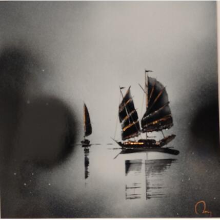 Painting Souvenirs by Rey Julien | Painting Figurative Gold leaf