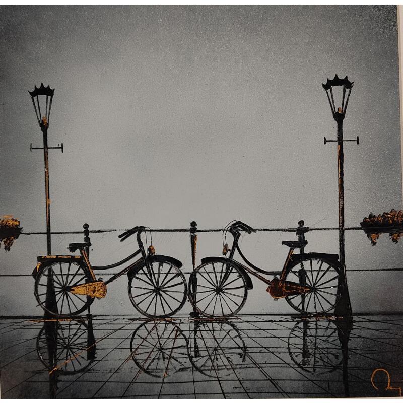 Peinture Ensemble par Rey Julien | Tableau Figuratif Feuille d'or