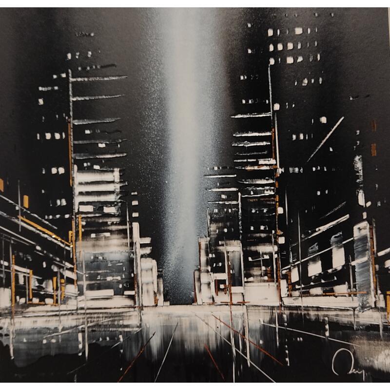 Painting Adrénaline  by Rey Julien | Painting Figurative Gold leaf