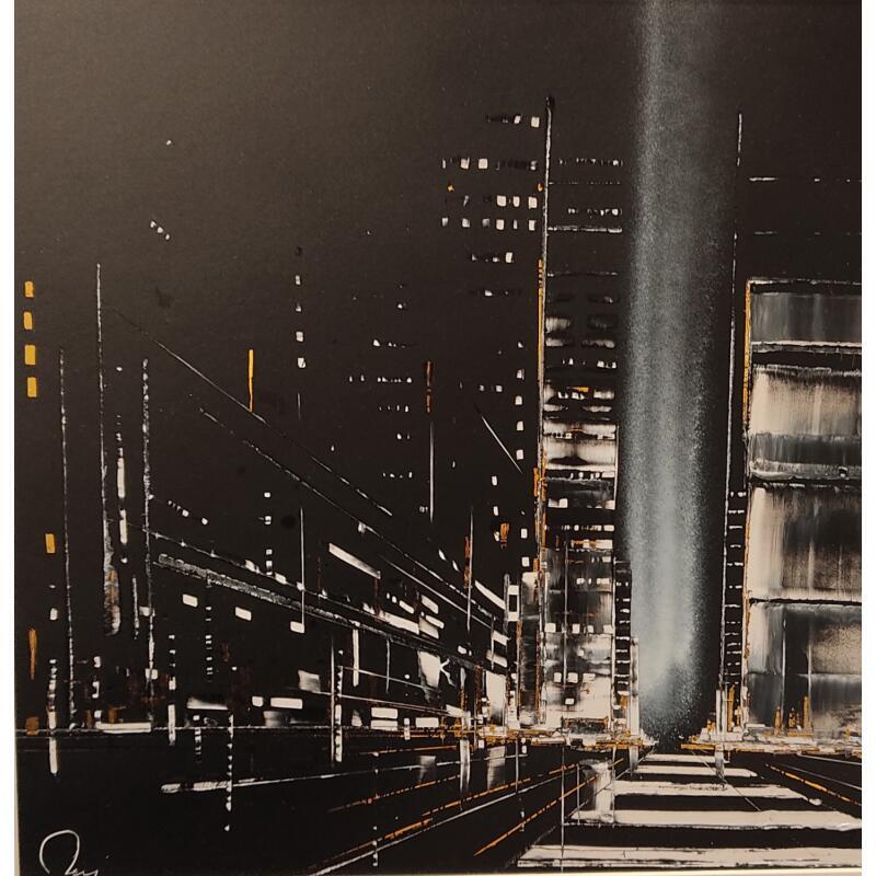 Painting Carbon by Rey Julien | Painting Figurative Gold leaf