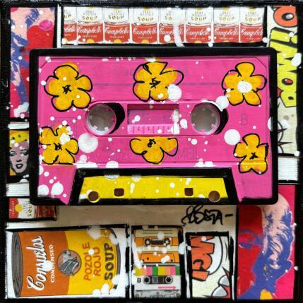 Peinture POP K7 (rose) par Costa Sophie | Tableau