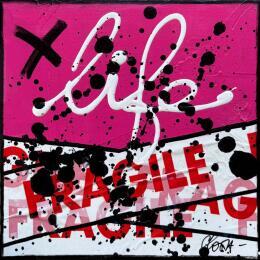 Painting Fragile life (rose) by Costa Sophie | Painting