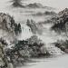 Painting La voie du torrent by Du Mingxuan | Painting Figurative Landscapes Watercolor Ink