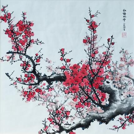 Painting Rougeur hivernale by Du Mingxuan | Painting Figurative Ink, Watercolor Landscapes