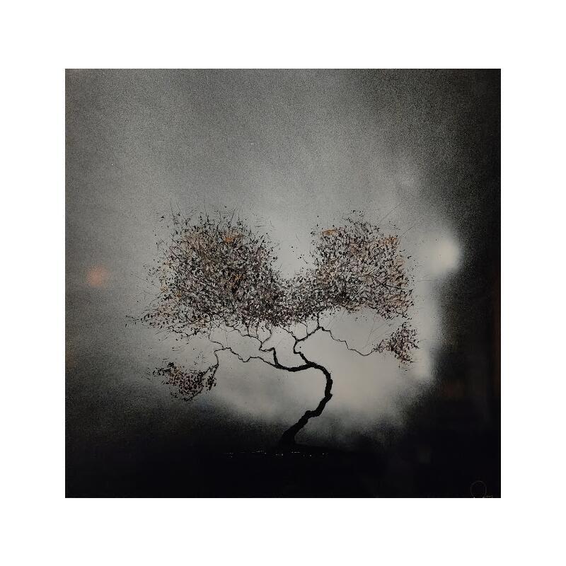 Painting Mon olivier by Rey Julien | Painting Figurative Gold leaf