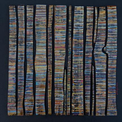 Painting Bc13 fine or argent multi jaune bleu by Langeron Luc | Painting Subject matter Acrylic, Resin, Wood