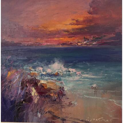 Peinture Red Silence par Petras Ivica | Tableau Figuratif Huile Paysages