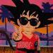 Painting Son Goku plage by Lemoine Mael | Painting Pop-art Pop icons Graffiti Acrylic