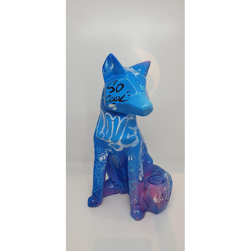 Sculpture Blue pink by Lemoine Mael | Sculpture Pop-art Pop icons Graffiti Acrylic