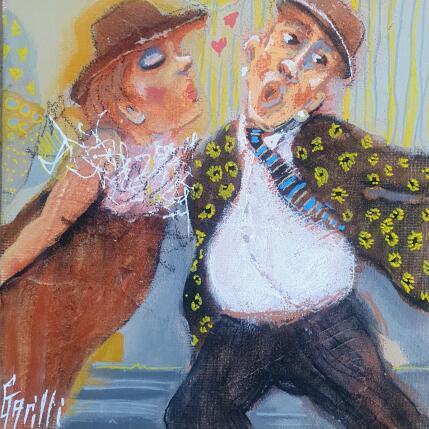 Peinture a little love and dancing. par Garilli Nicole | Tableau Figuratif Acrylique Scènes de vie