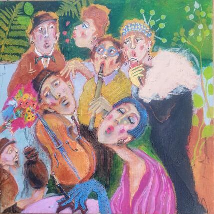 Peinture it swings in the meadow. par Garilli Nicole | Tableau Figuratif Acrylique Scènes de vie