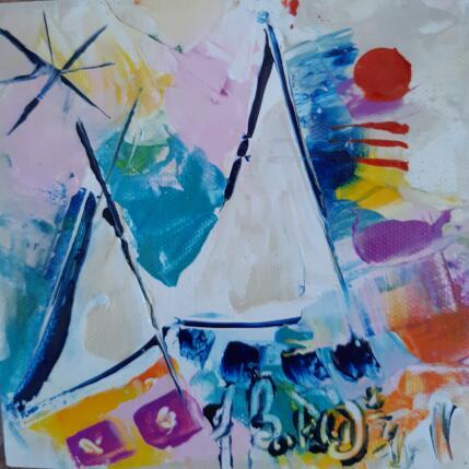 Painting Les voiliers by Bastide d´Izard Armelle | Painting Abstract