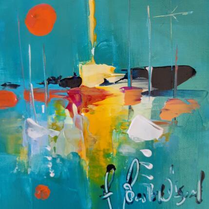 Painting A la nuit tombée  by Bastide d´Izard Armelle | Painting Abstract Pop icons