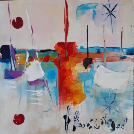 Painting Au réveil  by Bastide d´Izard Armelle | Painting Abstract Pop icons