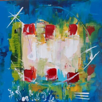 Painting Faire le tour du monde avec toi  by Bastide d´Izard Armelle | Painting Abstract Pop icons