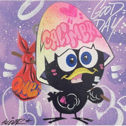 Painting Calimero by Lemoine Mael | Painting Pop-art Acrylic, Graffiti Pop icons