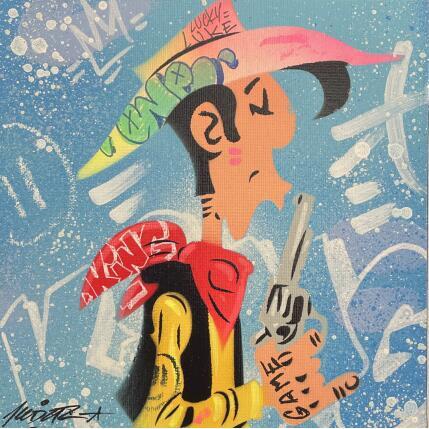 Gemälde Lucky Luke von Lemoine Mael | Gemälde Pop-Art Acryl, Graffiti Pop-Ikonen