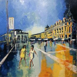 Peinture 80x80 No Name 10044-20791-20250516-1 par L'huillier Françis | Tableau Figuratif Huile Urbain