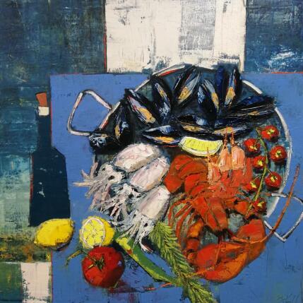 Painting 80x80 No Name 10044-20791-20250516-3 by L'huillier Françis | Painting Abstract Oil Still-life