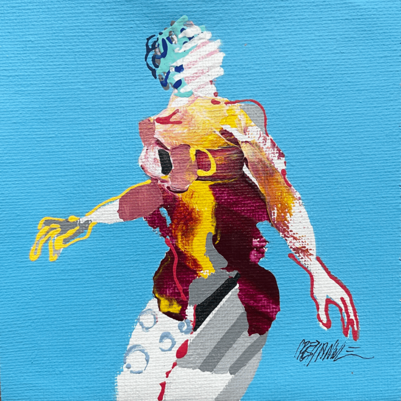 Painting Plein été by Cressanne | Painting Figurative Nude Acrylic Ink Sand