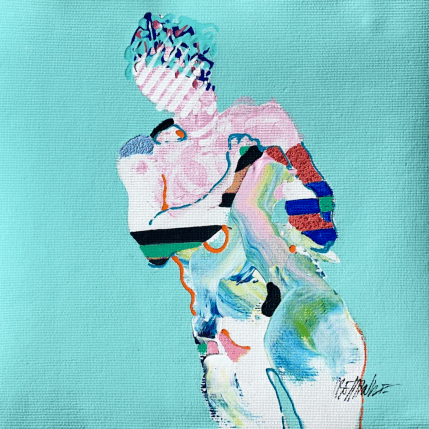 Painting Un bon bain by Cressanne | Painting Figurative Acrylic, Ink, Sand Nude, Pop icons