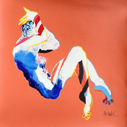 Pintura Le bain de soleil por Cressanne | Pintura Figurativo Acrílico, Arena, Ink Desnudo