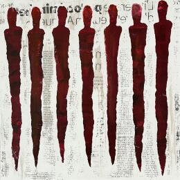 Painting L'ombre della sterra by Rocco Sophie | Painting Raw art Acrylic, Gluing, Sand