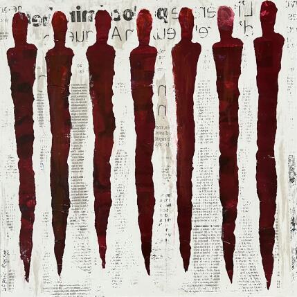 Peinture L'ombre della sterra par Rocco Sophie | Tableau Art Singulier Acrylique, Collage, Sable