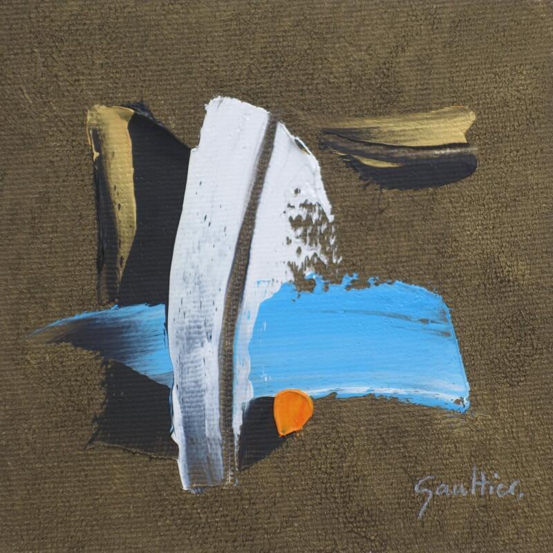 Painting Sur la vague by Gaultier Dominique | Painting Abstract Minimalist Oil
