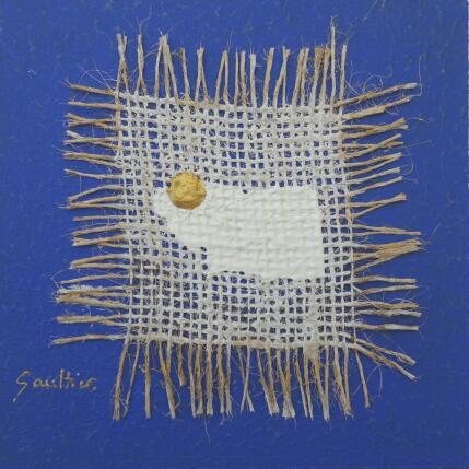 Painting Composition en bleu by Gaultier Dominique | Painting Subject matter Oil Minimalist