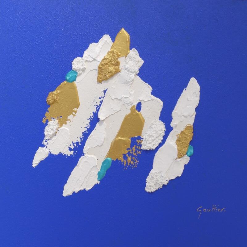 Painting Histoire en bleu by Gaultier Dominique | Painting Subject matter Minimalist Acrylic