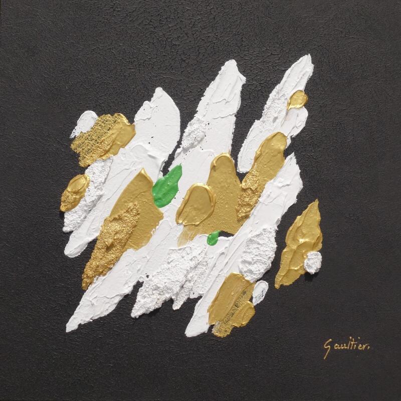 Peinture Impression Or par Gaultier Dominique | Tableau Matiérisme Minimaliste Acrylique