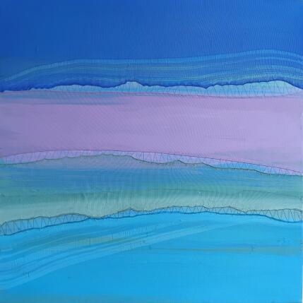 Peinture Sunset A-2 par Settimia Taroux | Tableau Abstrait Acrylique, Textile Paysages