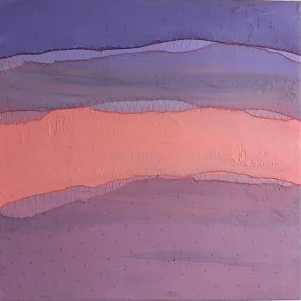 Peinture Sunset A-3 par Settimia Taroux | Tableau Abstrait Acrylique, Textile Paysages