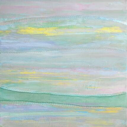 Peinture Rainbow A-1 par Settimia Taroux | Tableau Abstrait Acrylique, Textile Paysages