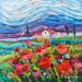 Painting Poppies joy by Georgieva Vanya | Painting Figurative Landscapes Oil