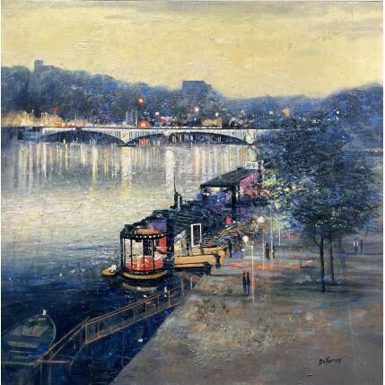 Peinture Contre jour par De Norroy Georges Emile | Tableau Figuratif Huile Urbain