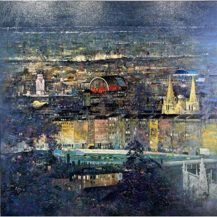 Gemälde Lumière sur la ville von De Norroy Georges Emile | Gemälde Figurativ Öl Urban