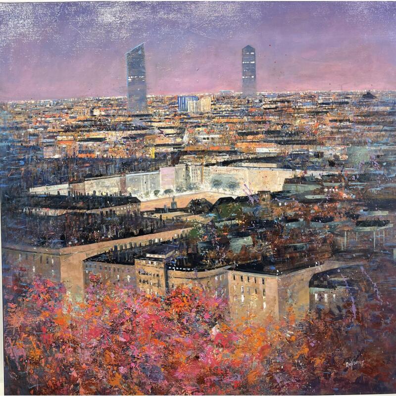 Peinture Lumière sur Bellecour par De Norroy Georges Emile | Tableau Figuratif Urbain Huile