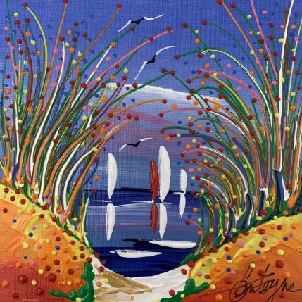 Painting Chemin d'espoir by Fonteyne David | Painting Figurative Acrylic