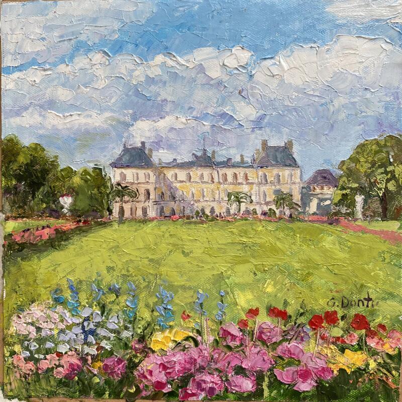 Painting Une journée d’été au jardin de Luxembourg by Dontu Grigore | Painting Figurative Urban Oil