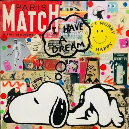 Peinture I have a dream par Kikayou | Tableau Pop-art Acrylique, Collage, Graffiti Icones Pop