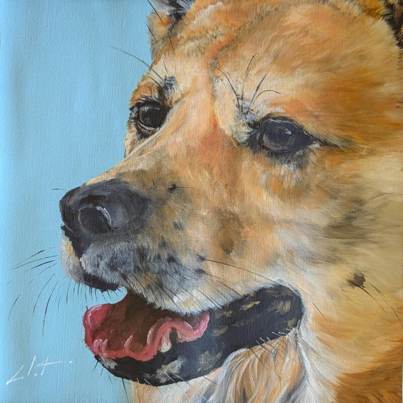 Peinture Perceval  par CLOT | Tableau Figuratif Animaux Huile