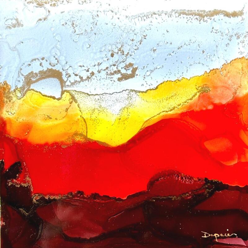 Gemälde Poésie florale 2468 von Depaire Silvia | Gemälde Abstrakt Landschaften Minimalistisch Acryl