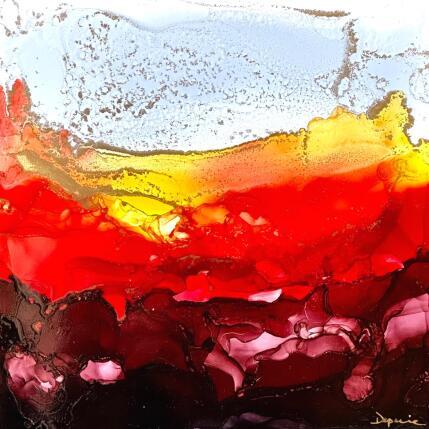 Peinture Poésie florale 2475 par Depaire Silvia | Tableau Abstrait Acrylique Minimaliste, Paysages