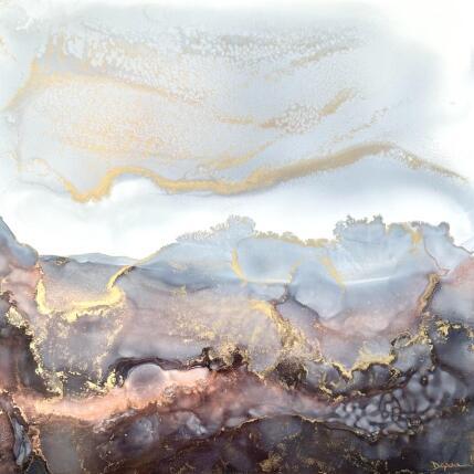 Peinture Poésie minérale 2060 par Depaire Silvia | Tableau Abstrait Acrylique Minimaliste, Noir & blanc, Paysages