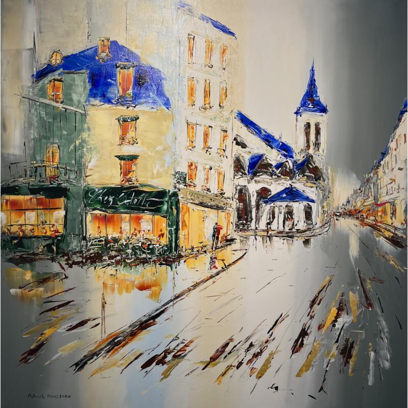 Peinture Paris Charmant par Rousseau Patrick | Tableau Figuratif Urbain Huile