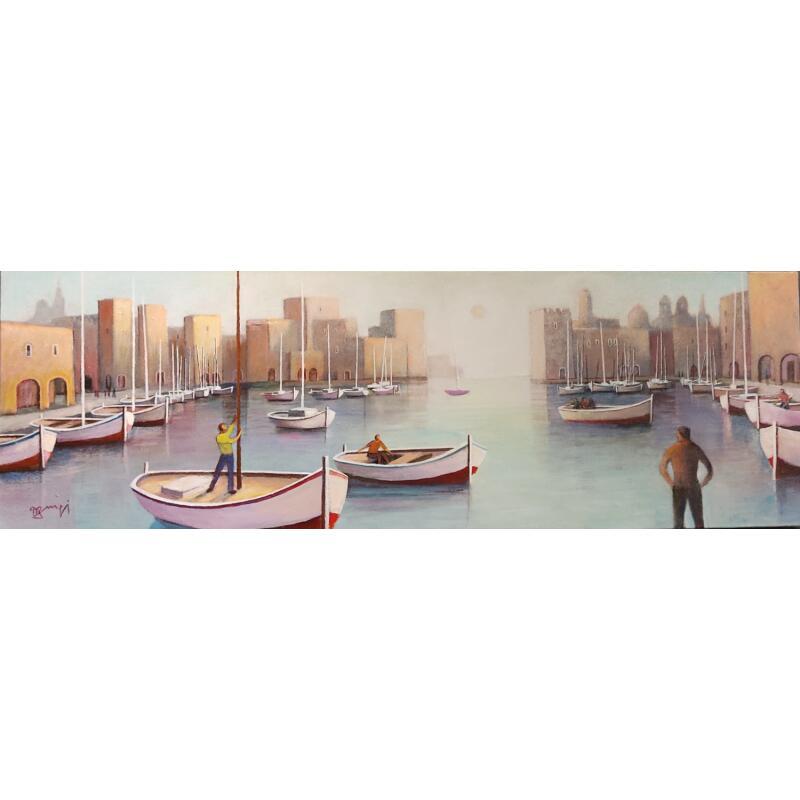 Gemälde AR64 von Burgi Roger | Gemälde Figurativ Landschaften Marine Acryl