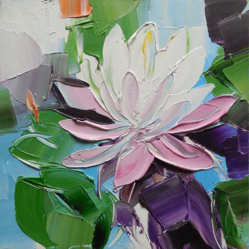 Peinture Water Lily par Lunetskaya Elena | Tableau Figuratif Huile