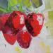 Peinture Strawberry Summer par Lunetskaya Elena | Tableau Figuratif Huile